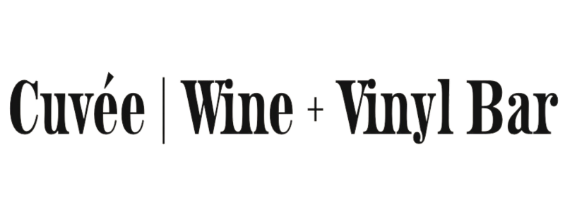 black logo for cuvee wine and vinyl bar