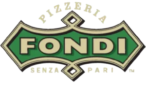 fondi pizzeria green and tan logo