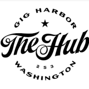 black the hub gig harbor logo