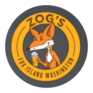 zogs fox island logo with fox